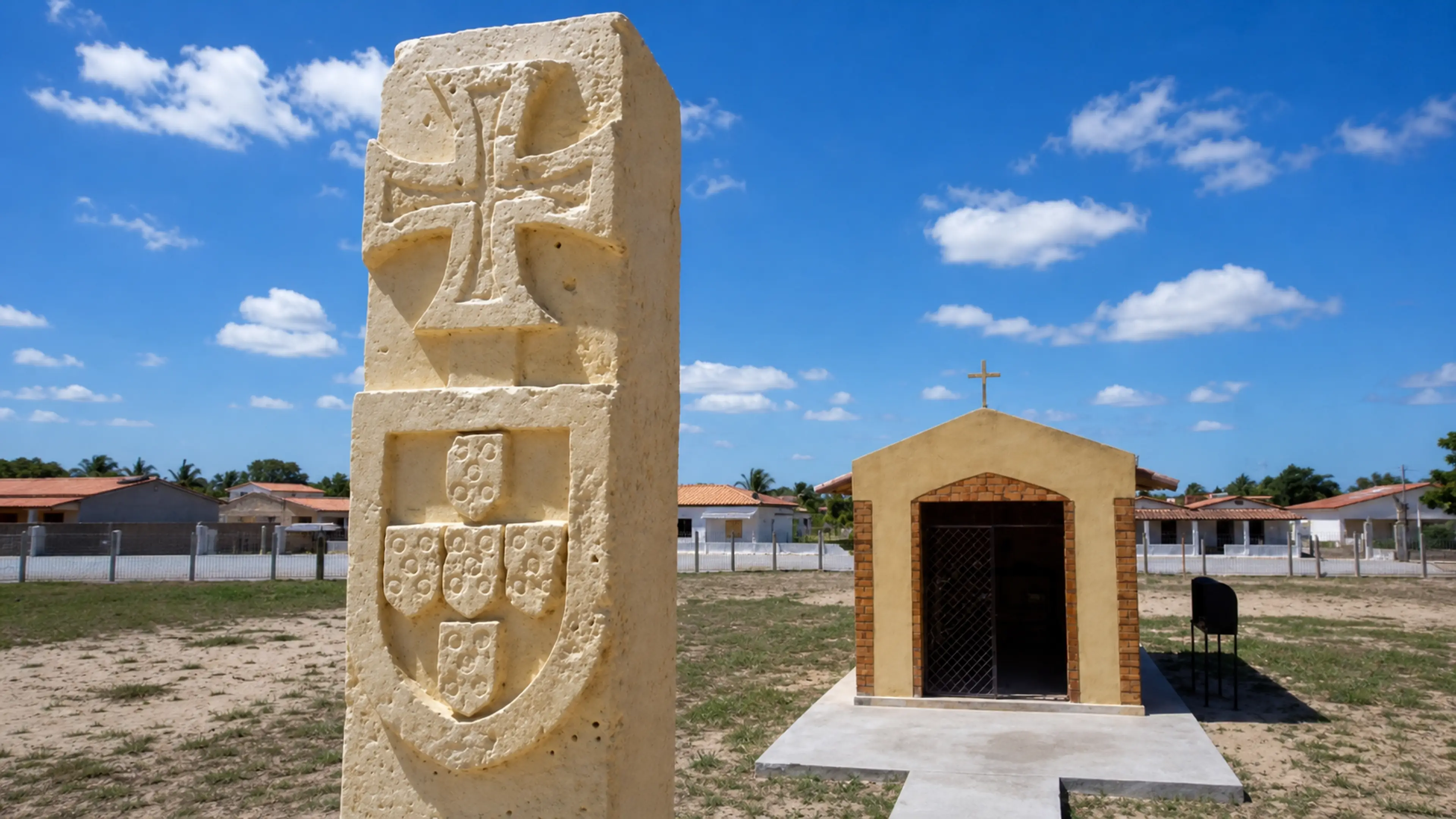 Réplica do Marco do Descobrimento na praia de Touros